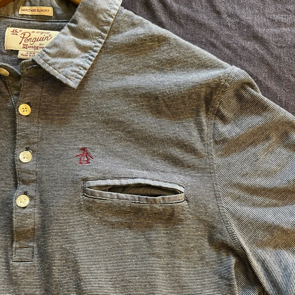Original Penguin Heritage Slim Fit Polo - Picture 2 of 3